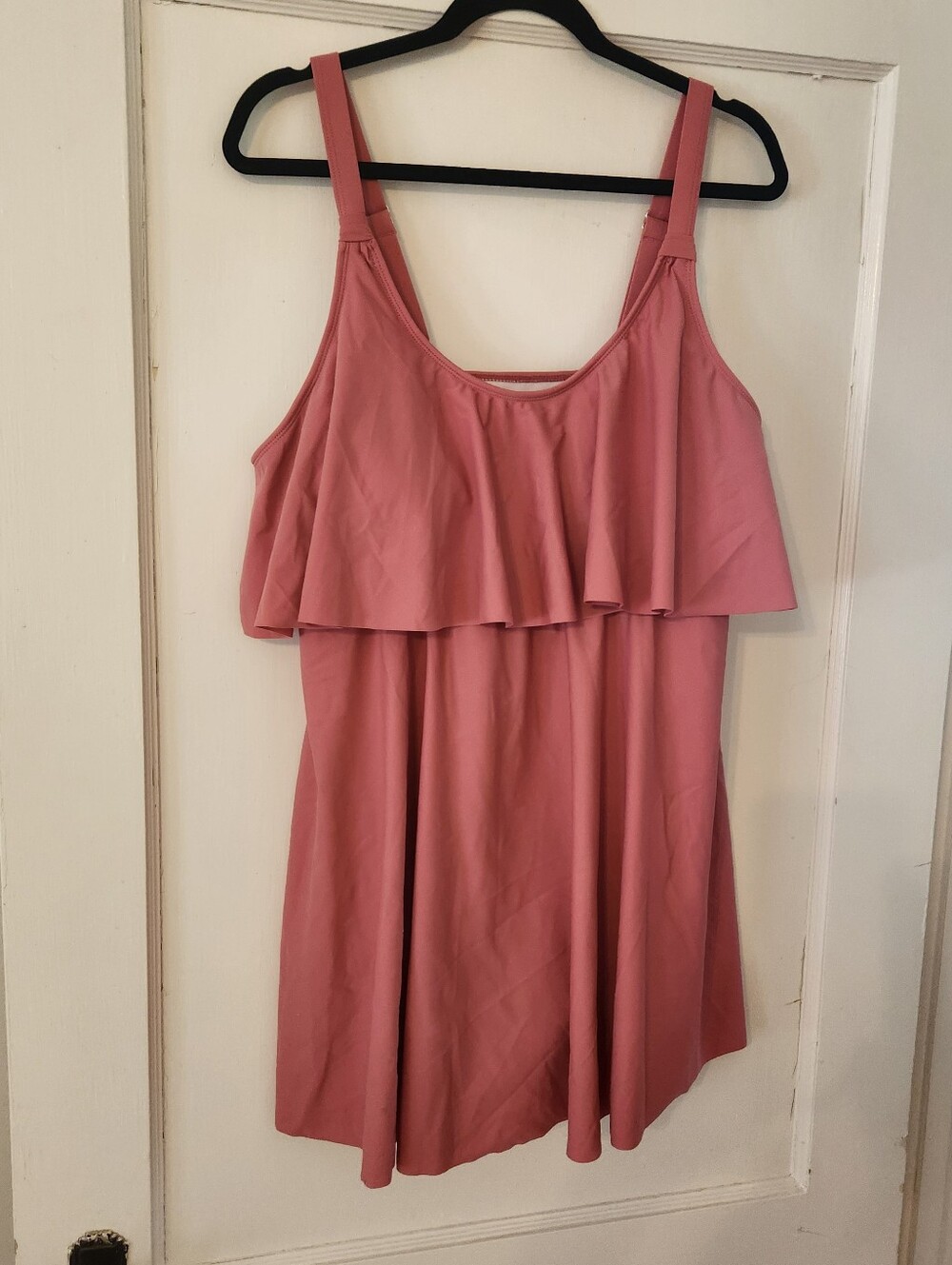 Bloomchic Coral Ruffle Swimdress Modest Sz 18-20 NWT